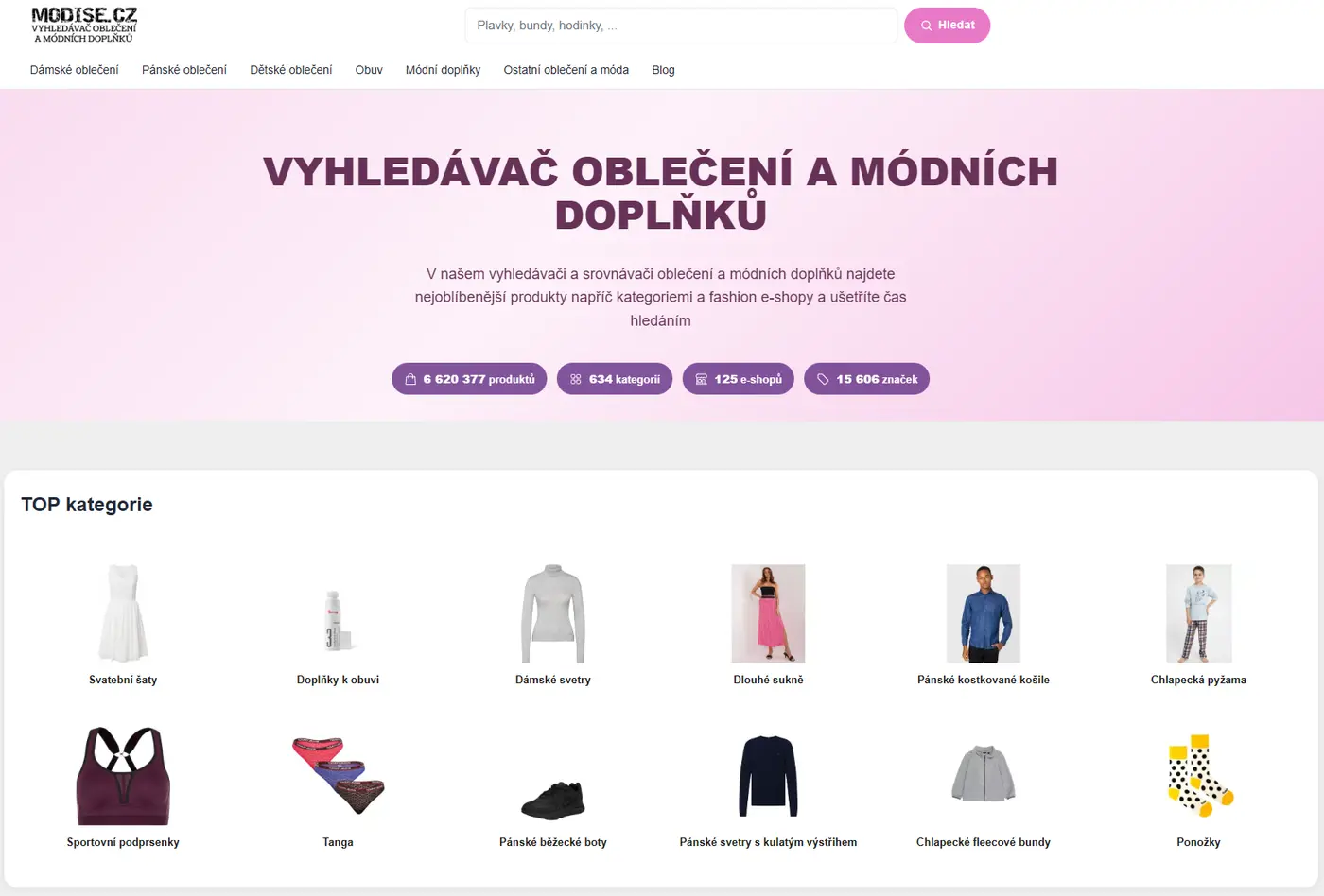 Modise.cz – vyhledávač oblečení a módních doplňků